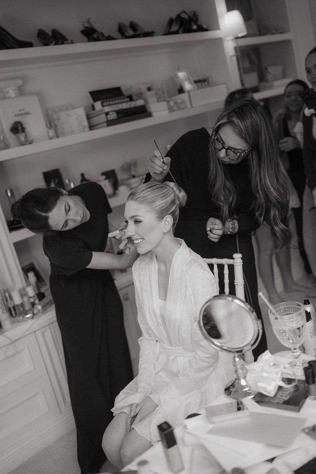 Getting ready novia boda