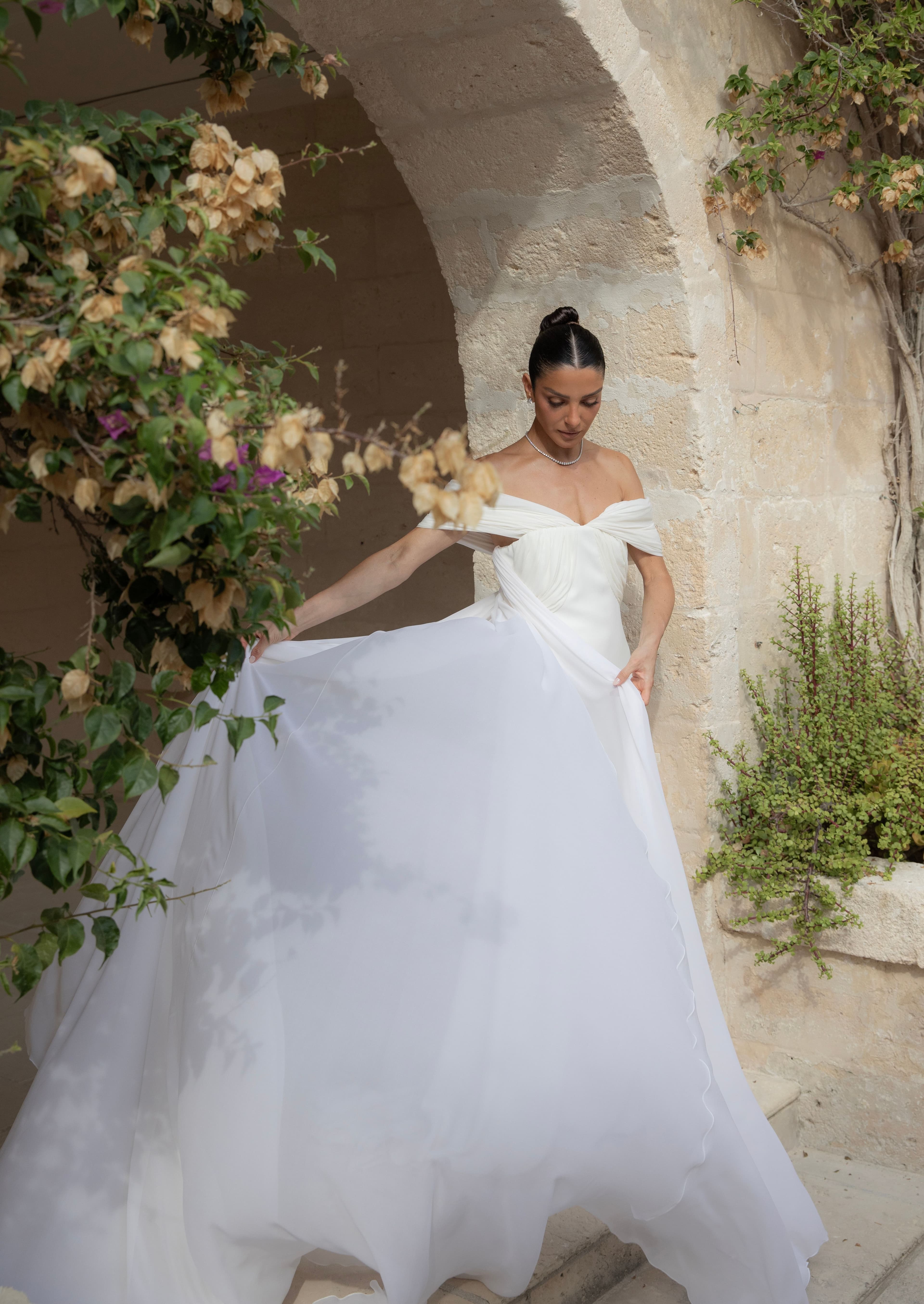 vestido bridal de Giambattista Valli novia Sarah Mattar