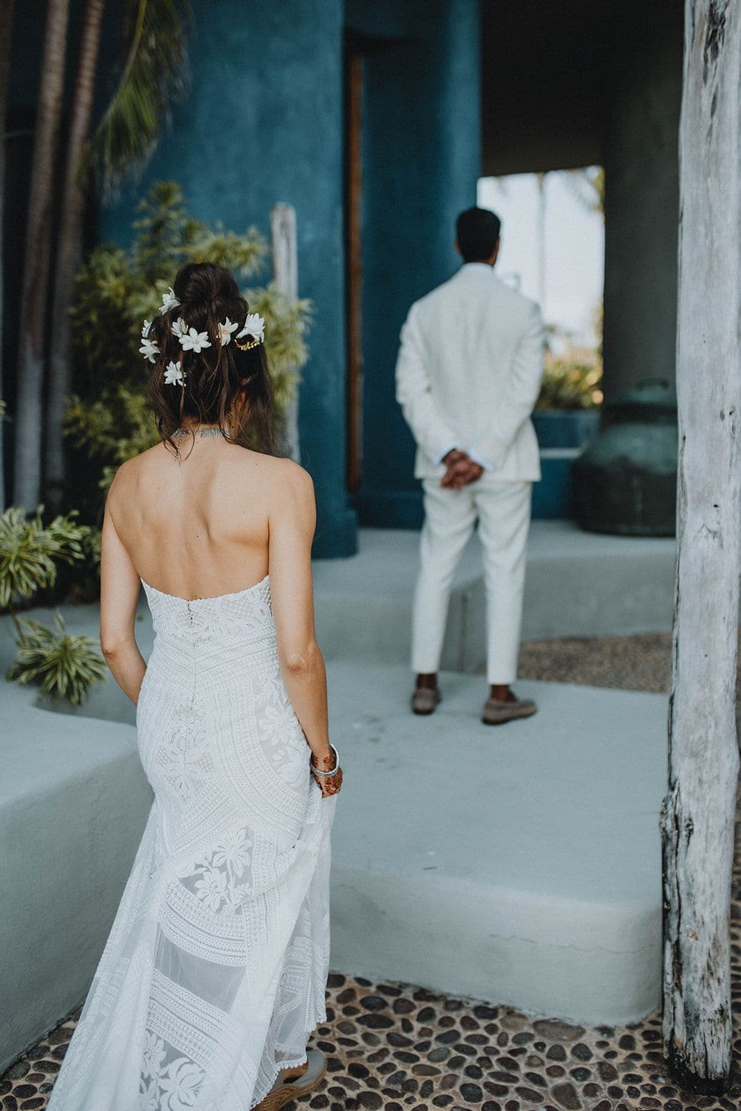 Novios en boda en Careyes, costa Jalisco México