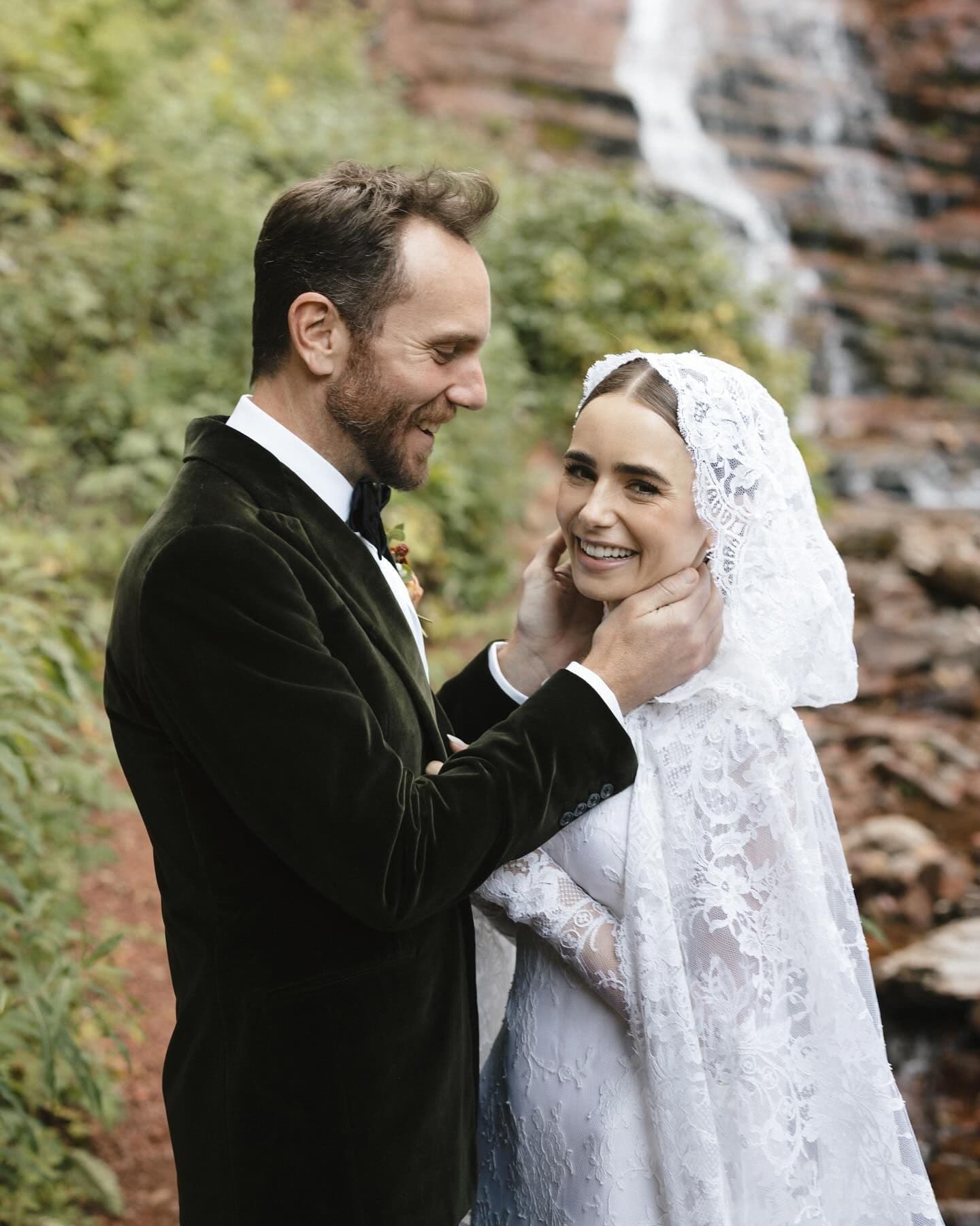 Cedar y pines boda Lily Collins fotografos de las celebs