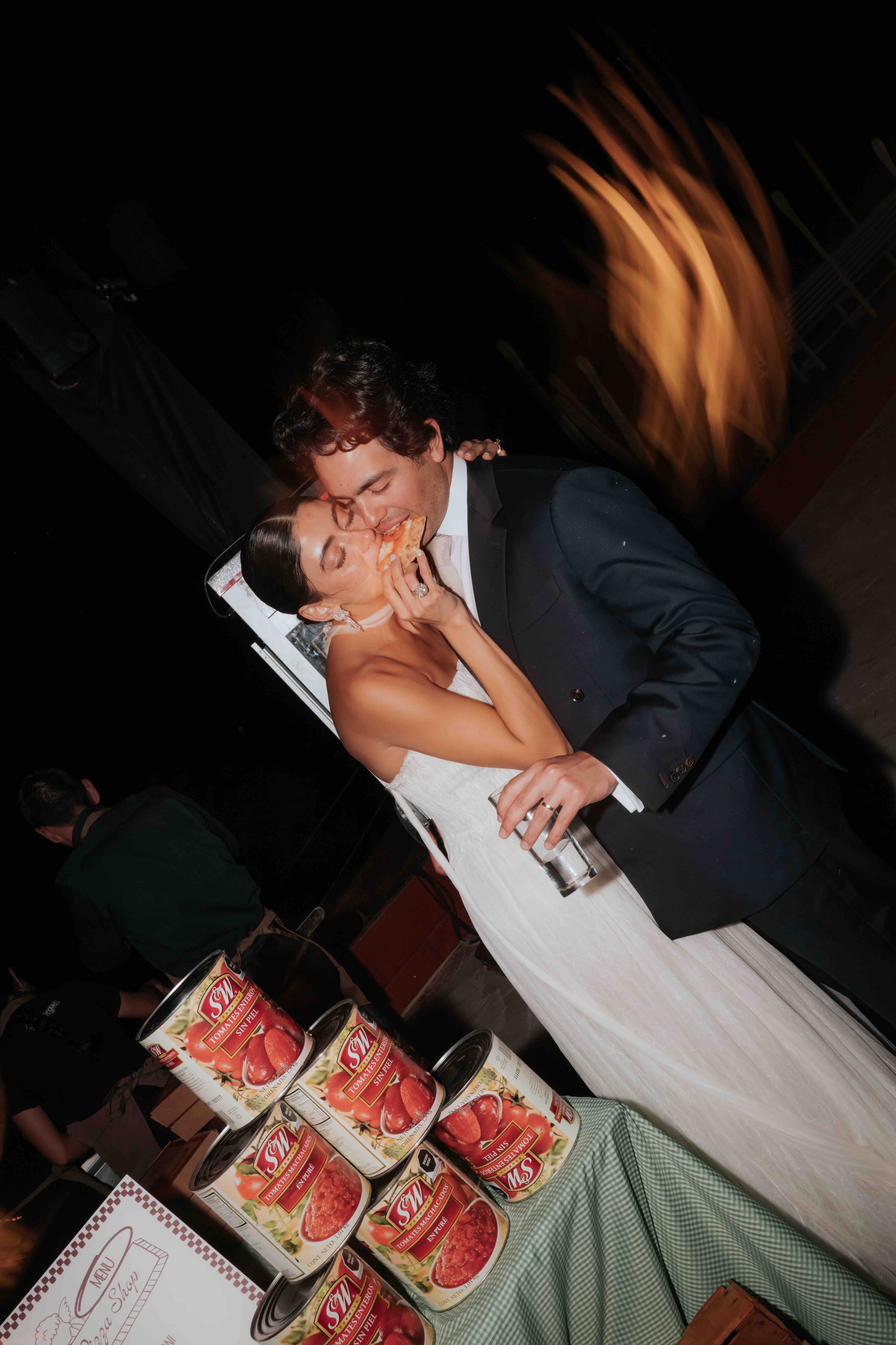 idea cena pizzas boda
